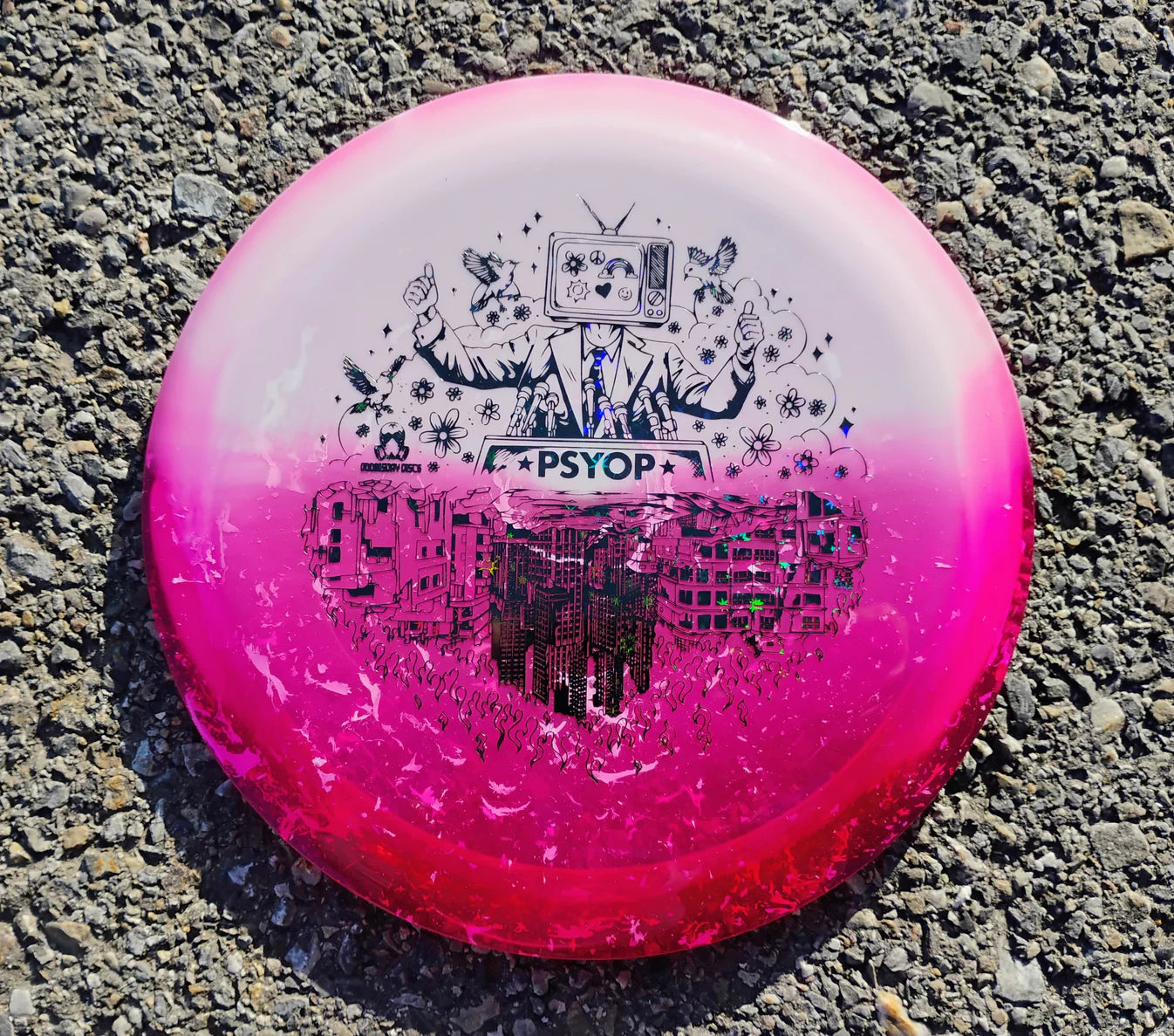 Retina- Psyop Half Pink Half White